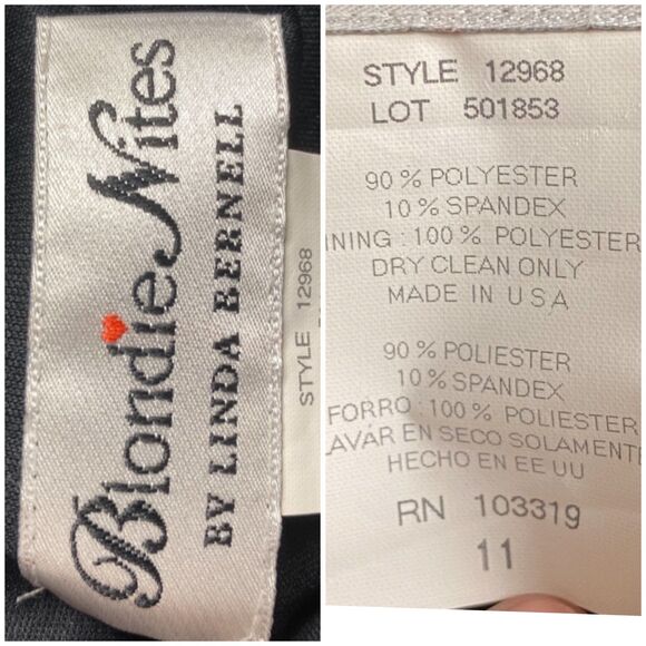 Vtg y2k Blondie Nites sz 11 Small soft flowy velour black pink midi halter dress - Picture 7 of 12